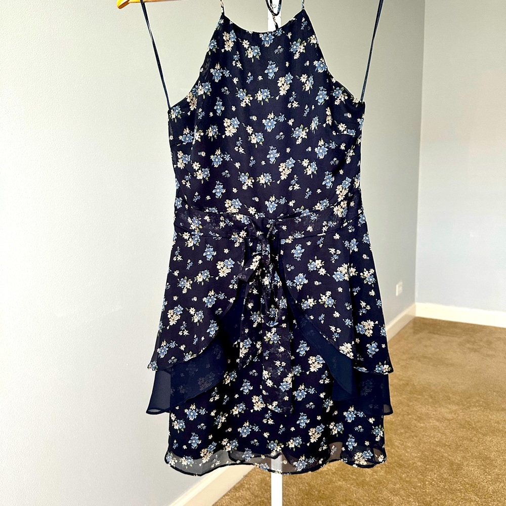 Lush- Navy Halter Dress